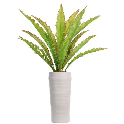 Faning Faux Agave Plant in Fiberstone Planter