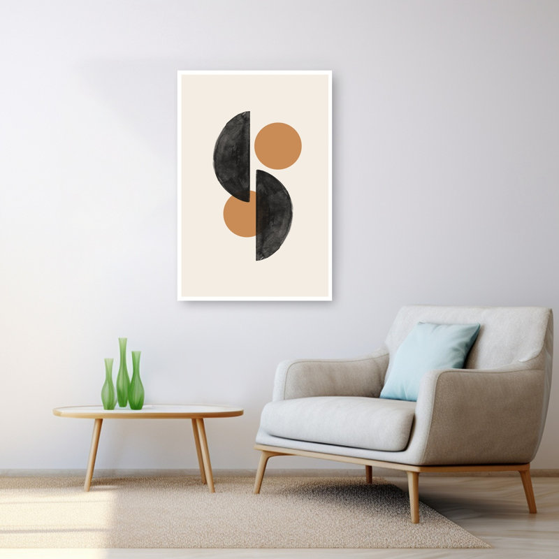 Reproduction d'art géométrique abstrait géométrique contemporain, 48" H x 32" W