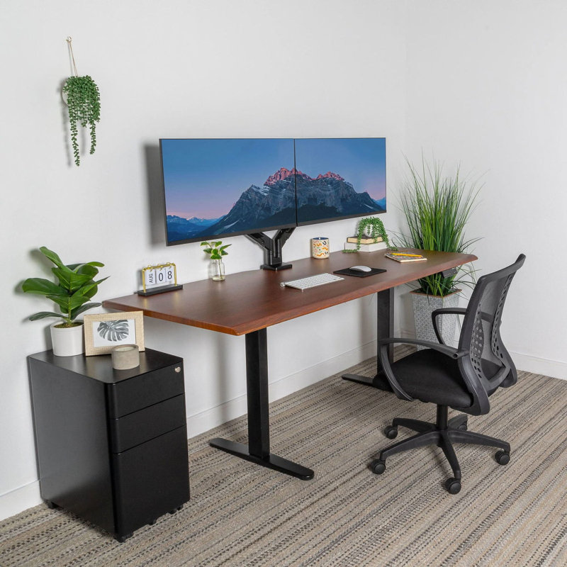 Tabletop For Sit-Stand Desk, 1" H x 72" W x 29.50" D, Brown