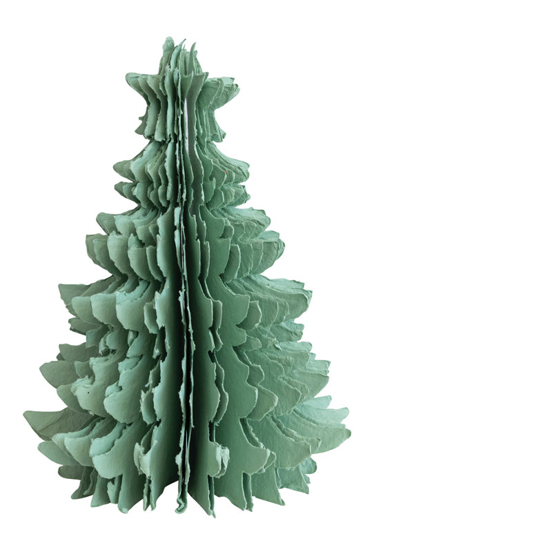 Arbre pliant en papier recyclé fait à la main