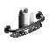 PLUS Shampoo Shelf 16" in Matte Black, Decorative Grab Bar with Shelf (500 lb. Capacity)