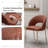 Morden Pu Leather Dining Chairs With Metal Legs (set Of 2)-1875376762