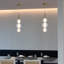 Luminaire suspendu sphérique moderne en verre transparent à 3 niveaux avec finition laiton et télécommande 