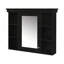 Armoire de rangement murale de 35 po x 28 po avec porte miroir et conception moderne avec 6 tablettes ouvertes pour une organisation et un attrait esthétiques améliorés-2095611121