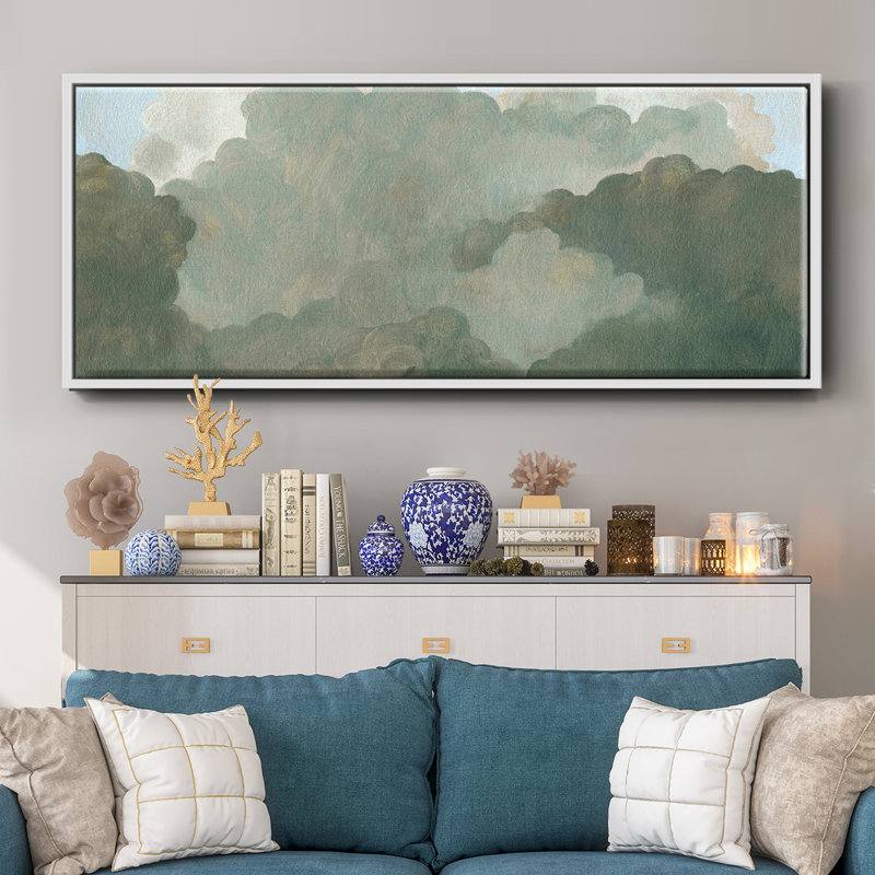 Automne orage I, toile encadrée de qualité supérieure - prête à être accrochée, H 24 po x l 60 po x P 1,5 po
