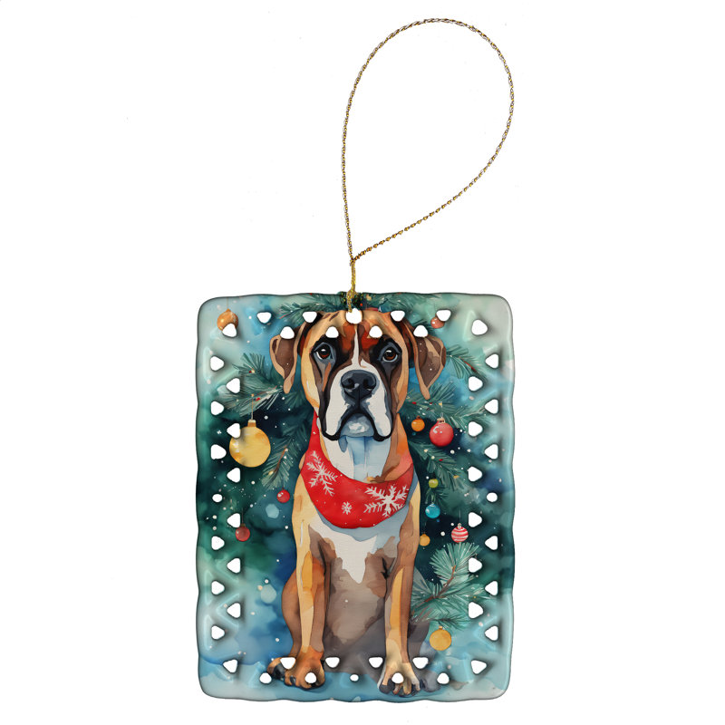 Ornement de Noël en porcelaine Boxer, Boxer 3390