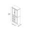 Armoire de rangement haute et large avec trois tiroirs et portes pour l'organisation de la salle de bain, du bureau ou de la cuisine