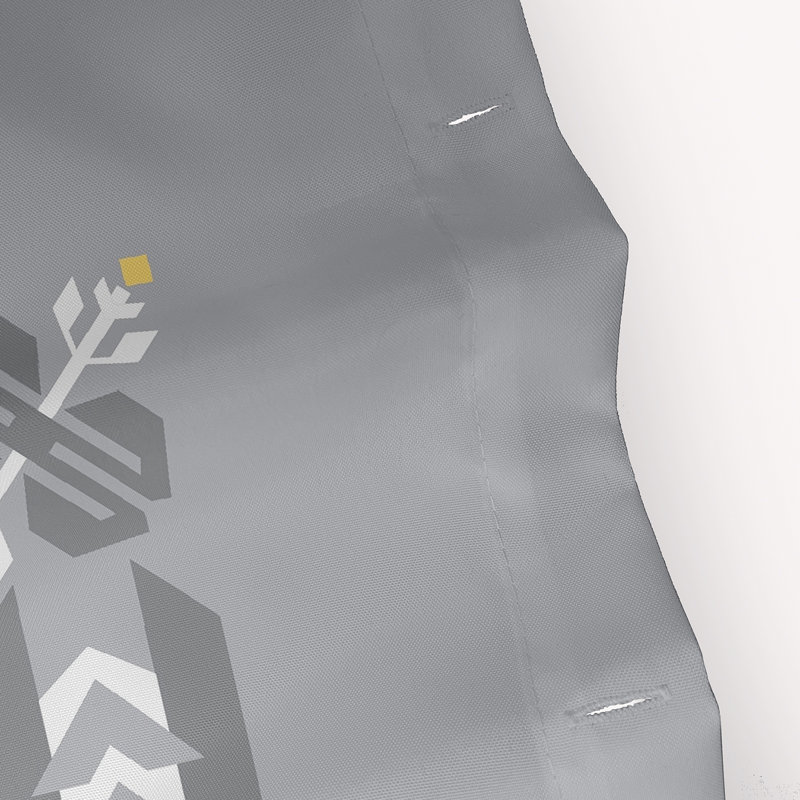 Alfreda Geometric Shower Curtain, Gray