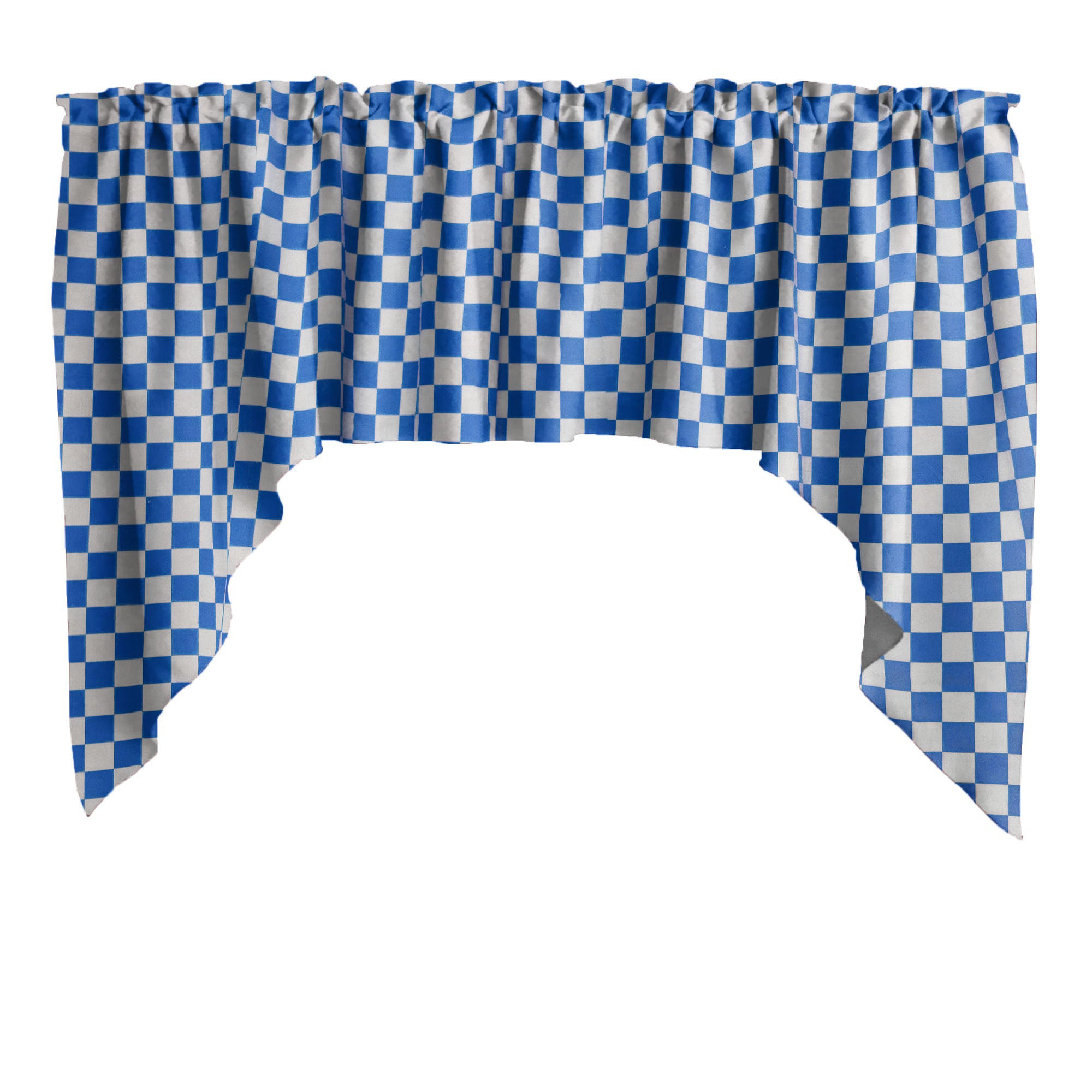 lovemyfabric Checkerboard Print Swag Window Valance | Wayfair
