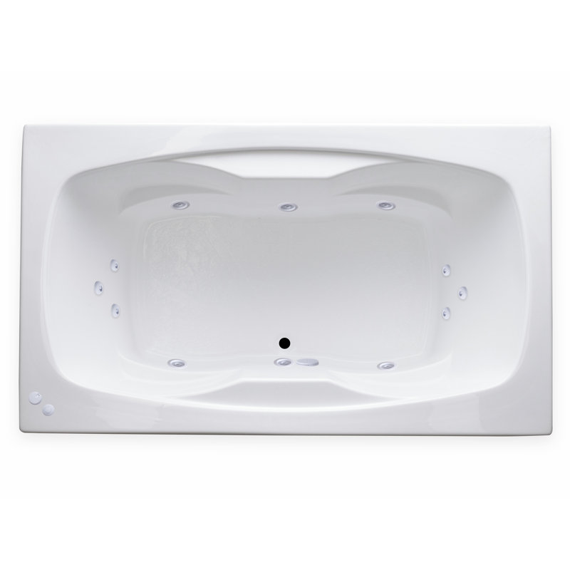 72'' x 42'' Drop-In Whirlpool Acrylic Bathtub