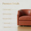 Fauteuil d'appoint Barrel - Fauteuil oscillant pivotant en cuir fleur caramel