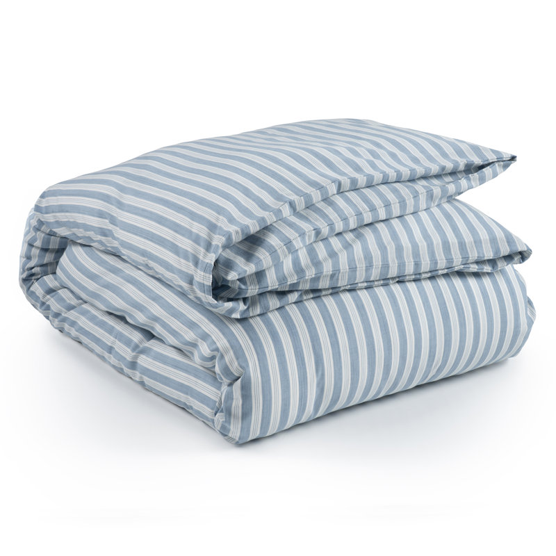 Simons French Blue Stripe Duvet Cover, Full/Queen Duvet Cover