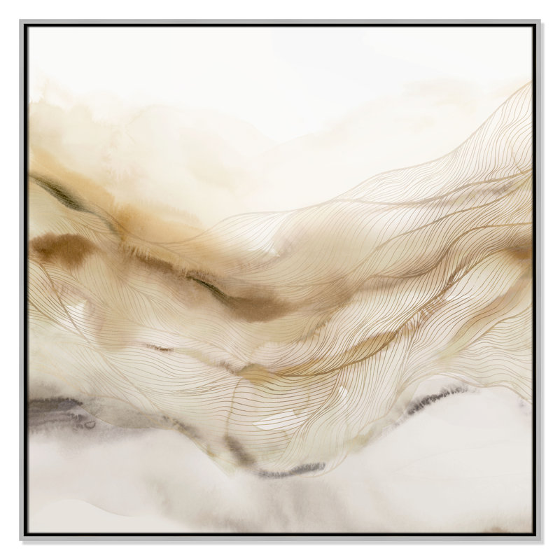 Line Haze I Print by Isabelle Z, Silver, 41.5" H x 41.5" W