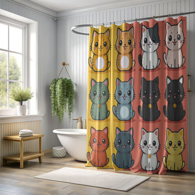 Cute Whiskers - Premium Shower Curtain