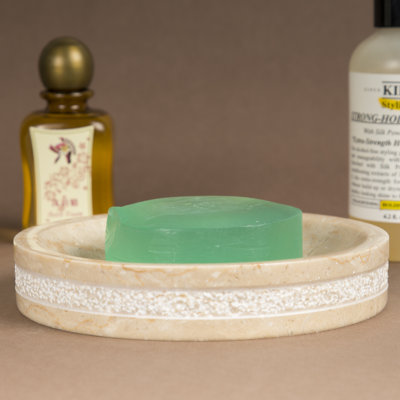 Plat de savon sculpté à la main spa