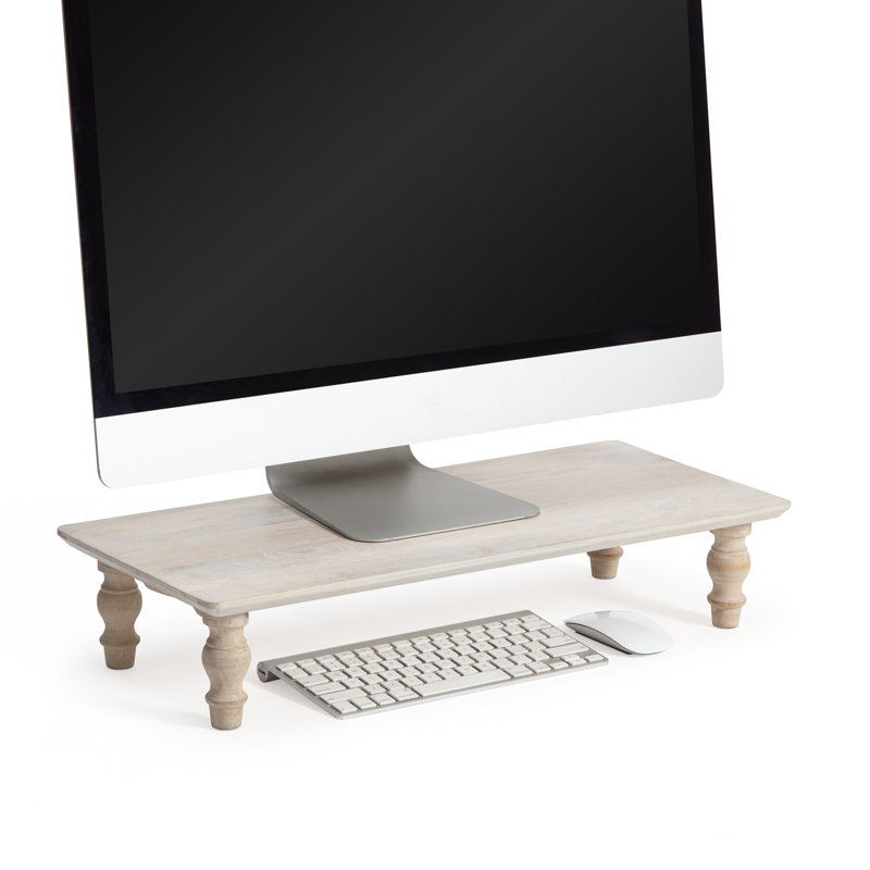 Support pour moniteur Bascum, Blanc délavé, 24 pouces
