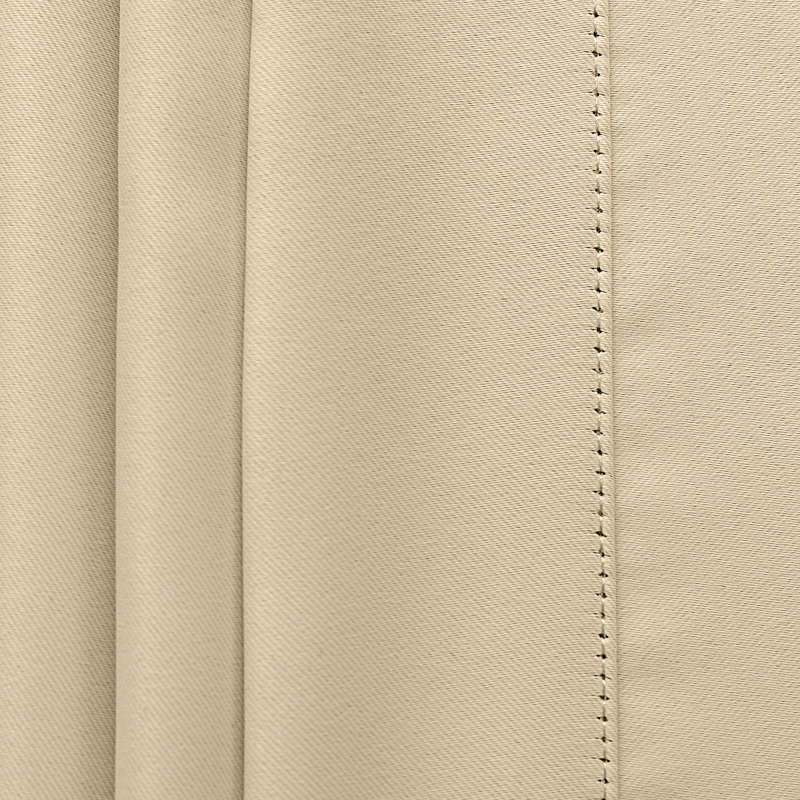 100% Polyester Room Darkening Pencil Pleated Blackout Curtain & Drapes, Cream, 117cm Width x 137cm Drop