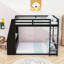 Lit superposé en bois avec bureau, chargement USB, DEL et tablettes-593723832-593723836