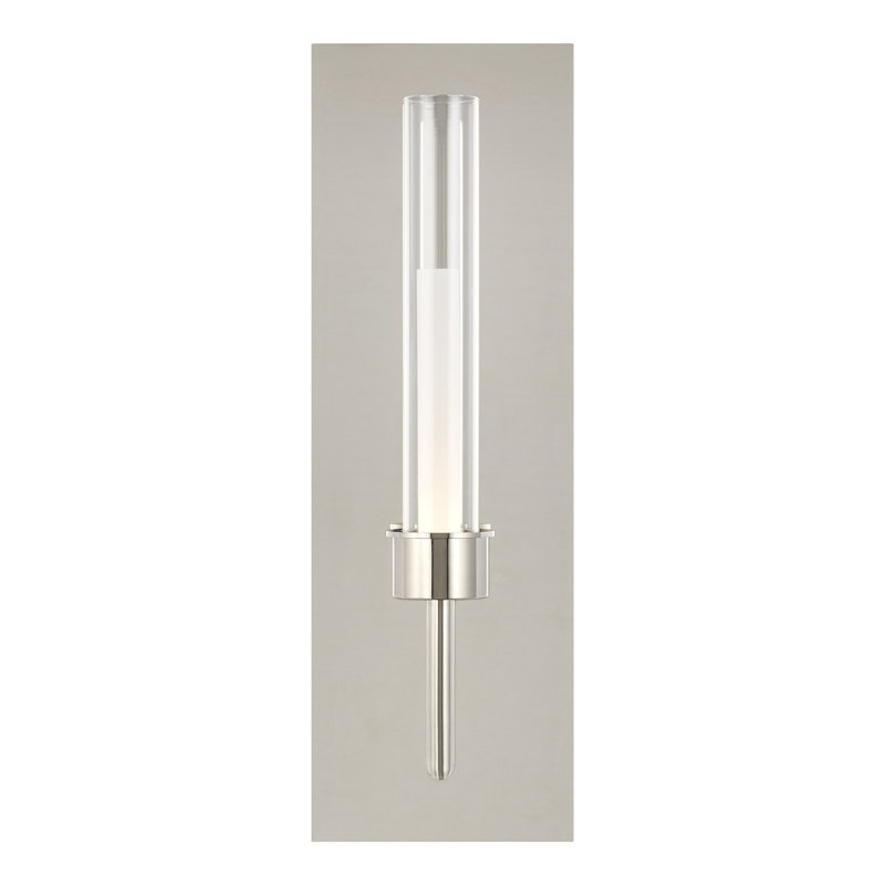 Linger 1 - Light LED Armed Sconce, Polished Nickel