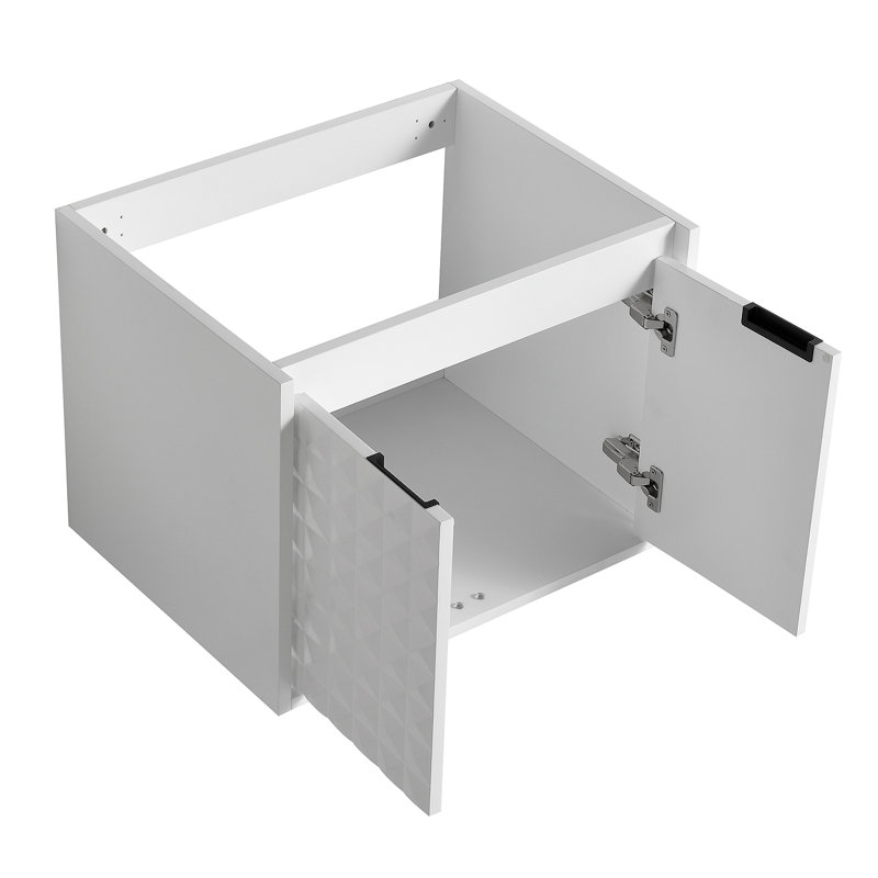 Meuble-lavabo à fermeture en douceur 24 po, pour petite salle de bain (sans le lavabo)