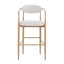 Ensemble de 2 tabourets de bar rembourrés avec dossier pour îlot de cuisine et pieds en fer naturel avec capacité de poids de 260 lb-289943921-289943922