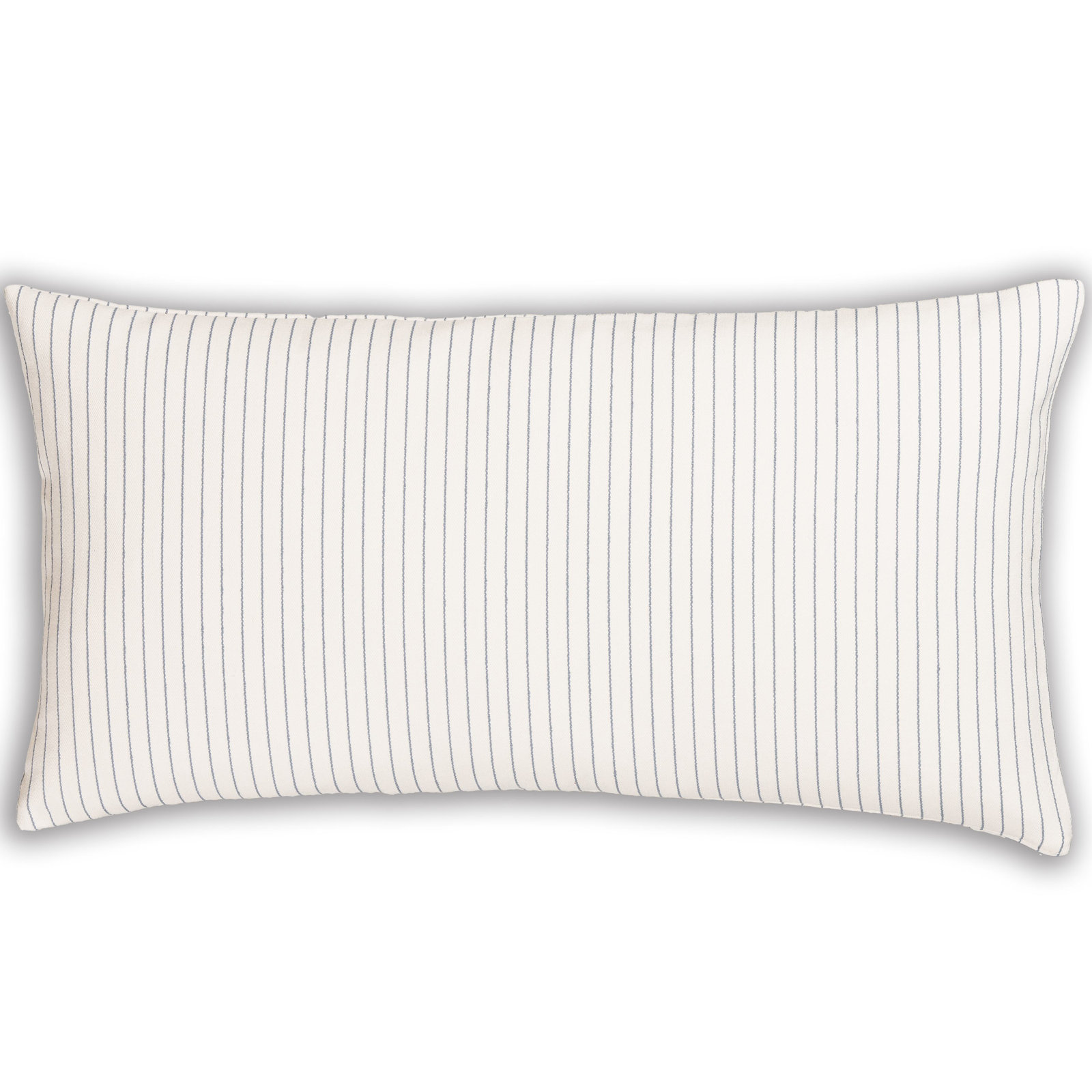 Hadwyn Geometric Cotton Throw Pillow, Chambray, Feather, Rectangle 14"H x 26"W
