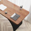 Bureau rectangulaire en fer massif noyer clair-360110944