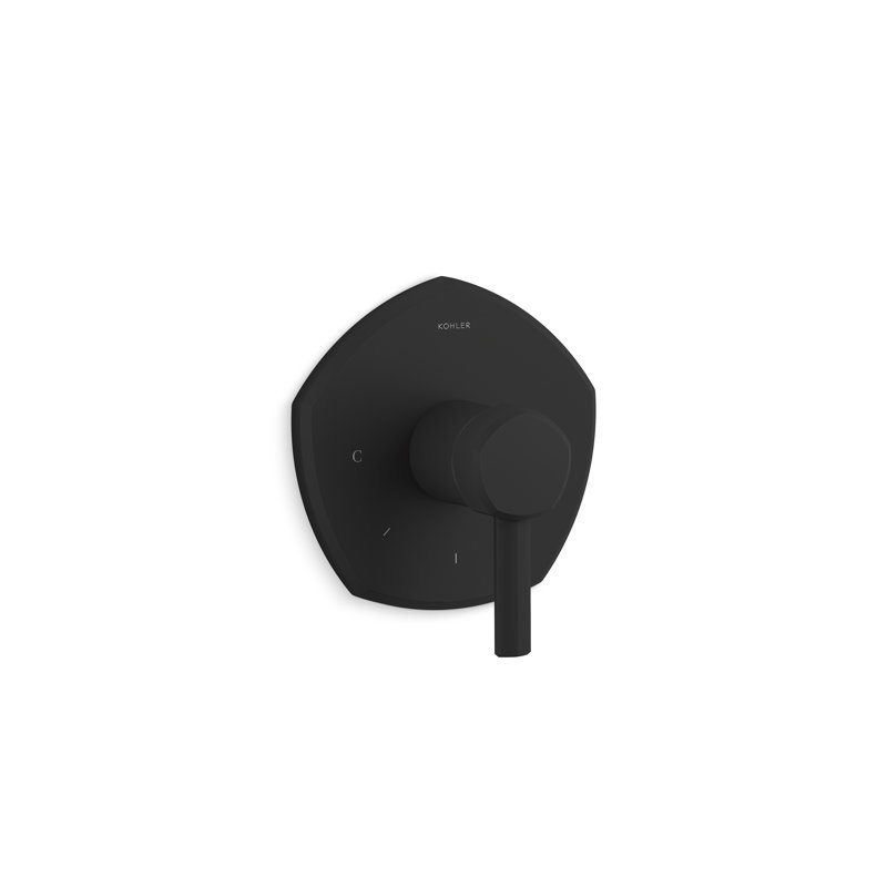 Occasion Thermostatic Valve Trim with Lever Handle, Matte Black