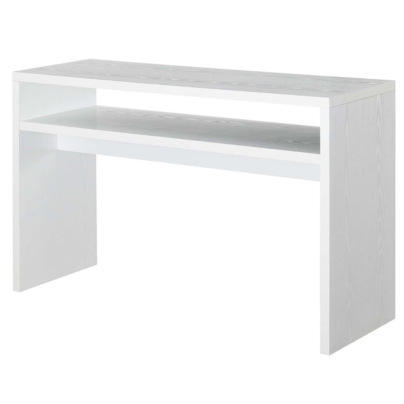 Haught 48" Console Table with Shelf, White