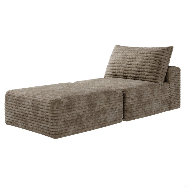 Canapé-lit de 66,9 po, fauteuil-lit convertible avec coussin, dossier et canapé-lit confortable