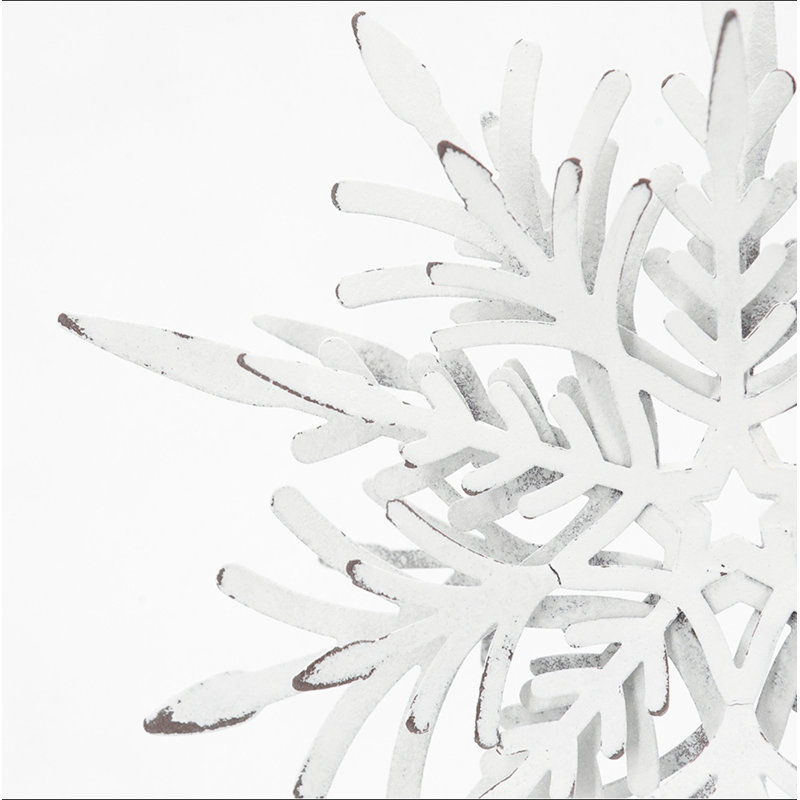 Cintre de 6,1 x 1,8 x 6,3 po en forme de flocon de neige, boules de Noël suspendues décoratives pour décorations de fêtes, ensemble de 6
