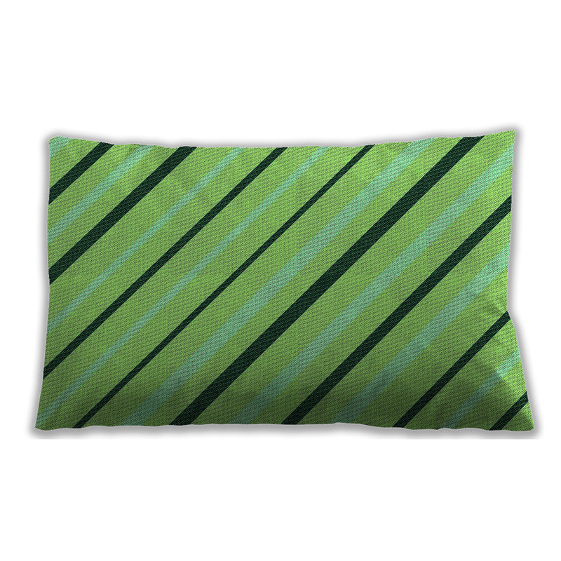 Coussin lombaire rayé, Synthétique, gris