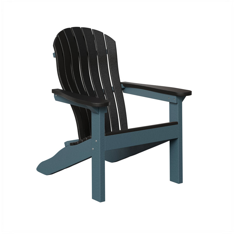 Berlin Gardens Contour Adirondack Chair, Black with Slate