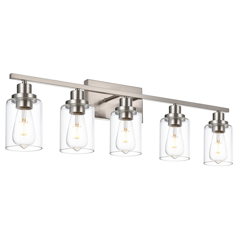 Modern Vanity Light Fixtures Over Mirror, Bathroom Light Fixtures, Vanity Lights, Wall Sconce With Clear Glass Shade For Bathroom, E26 Base