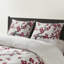 Housse de couette multi pour très grand lit - coton, drapé assorti, taies décoratives assorties, fond de diamant, fleurs de cerisier en fleurs