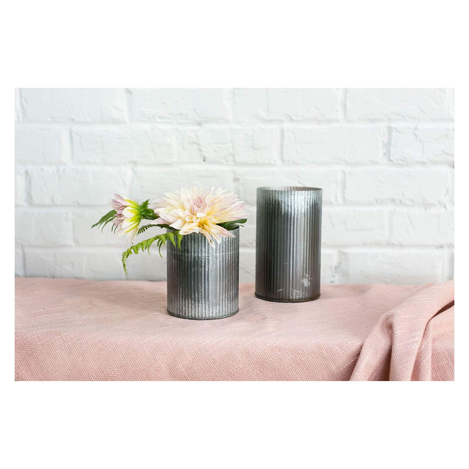 Angelline Handmade Metal Table Vase, 5.5" H x 4.5" W x 4.5" D