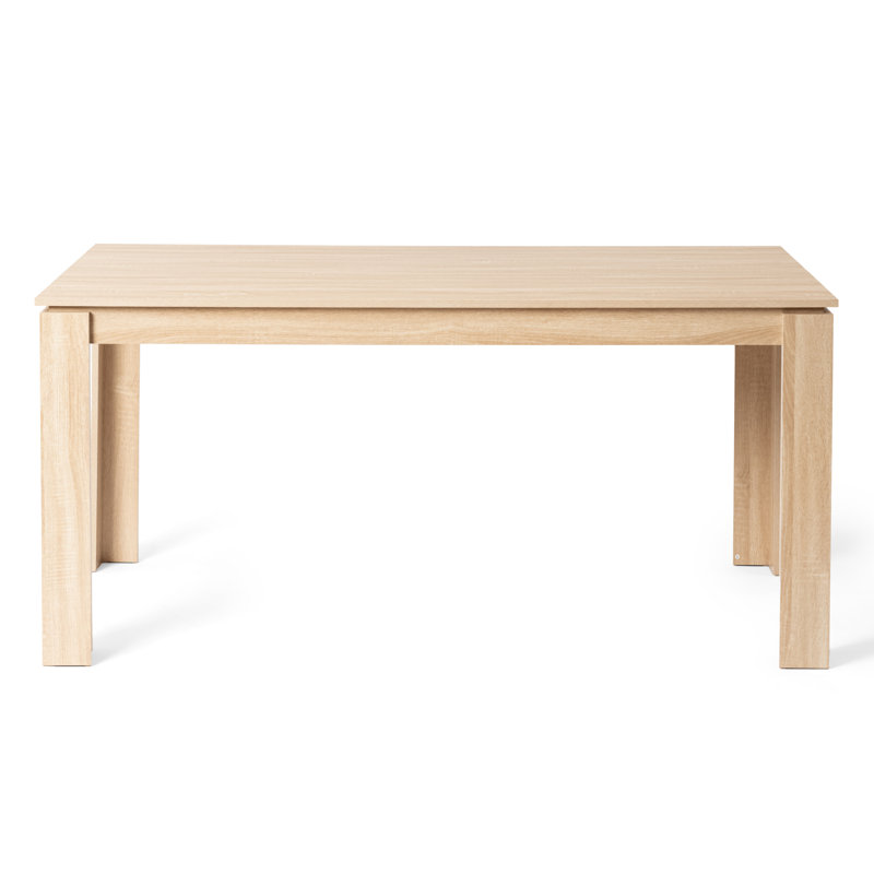 Elegant Rectangle Dining Table, Sturdy Kitchen Table, Oak, Oak, 29.50”H x 63”L x 31.50”W