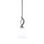 Suspension miniature Waldes Stem Hung présentée ici en finition laiton New Age avec verre fumé à bulles de 13,3 cm (5,25 po).-1409529294