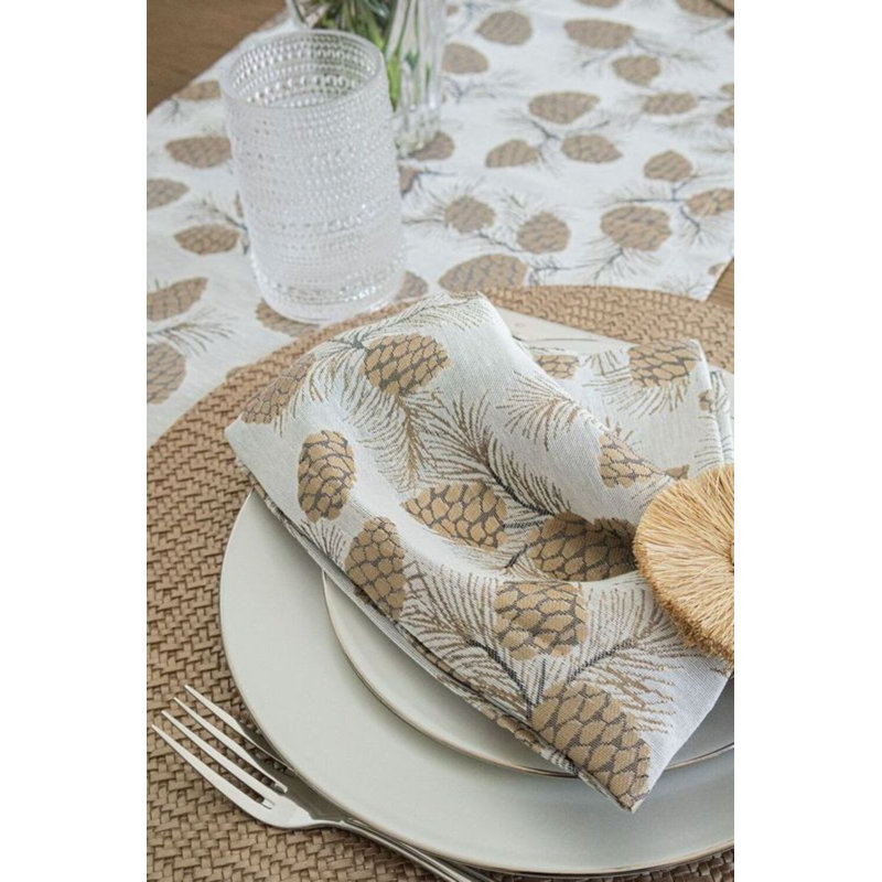 Colorful Floral Winter Rustic Fabric Tablecloth