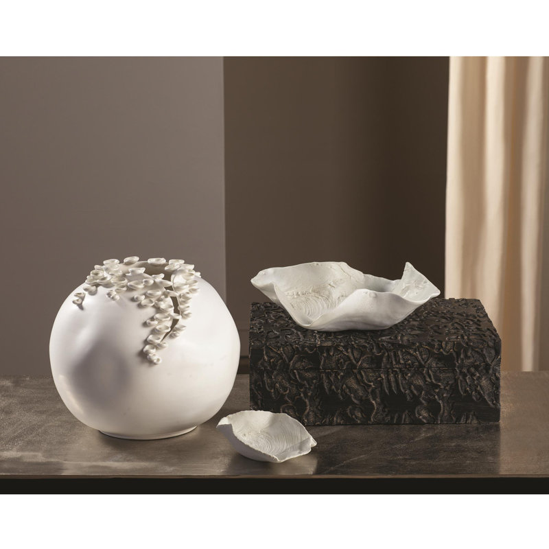 Cascading Reef Vase-White-Short