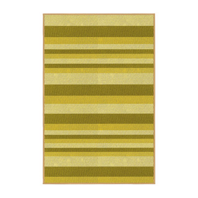 Tapis vert / jaune en laine