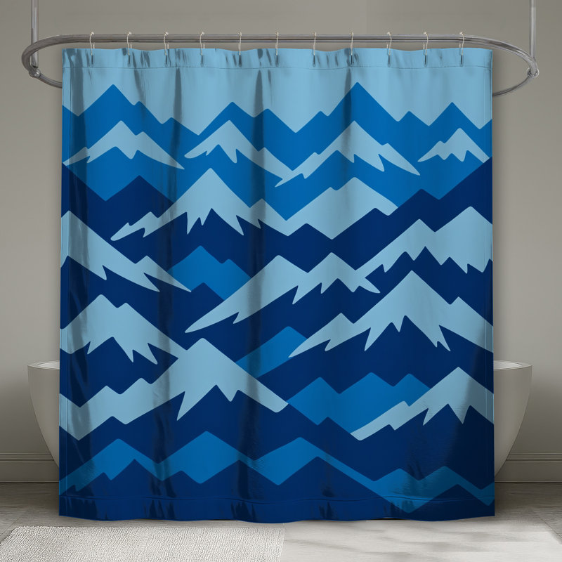 Rideaux de douche Blue Mountain Range, L 70 po x H 84 po