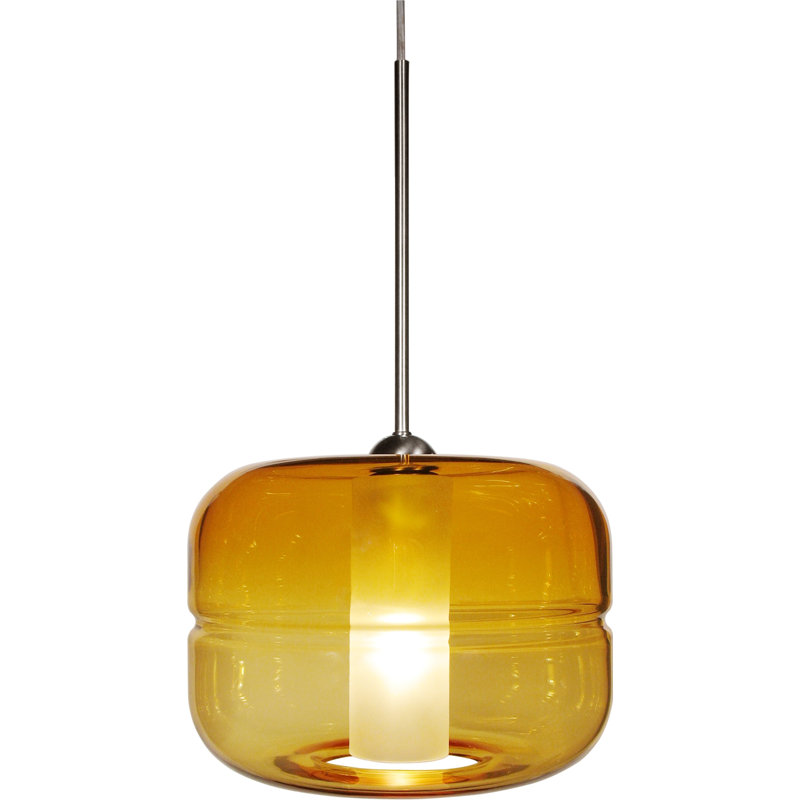 Luminaire suspendu 1 lumière Helsinki, Bronze foncé, Transparent, Dôme