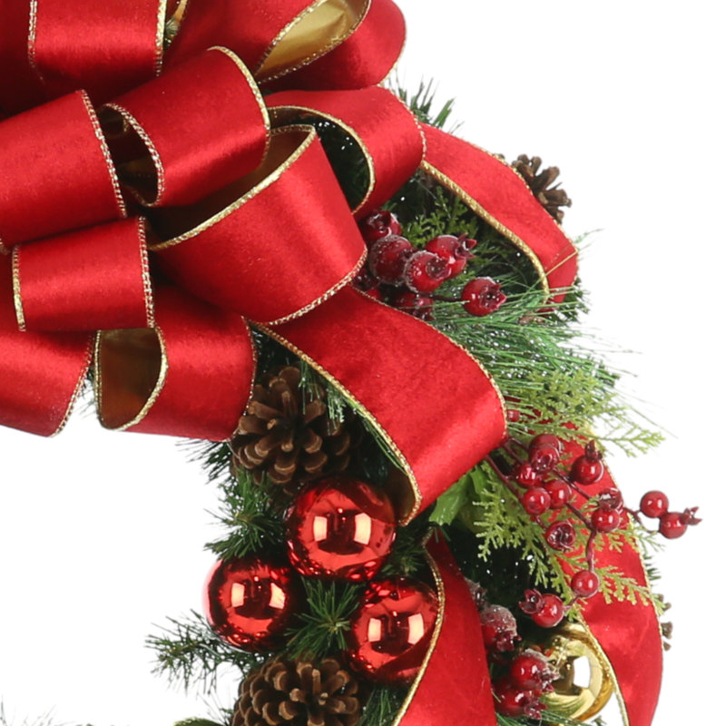 Faux Evergreen 32'' Holiday Wreath