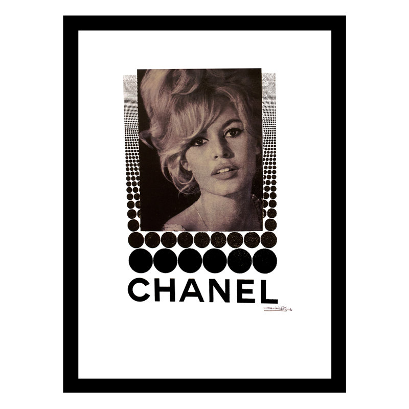 Brigitte Bardot, reproduction d'art encadrée