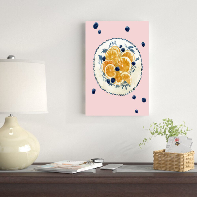 " Plate Of Oranges " Painting Print, 18" H x 12" W