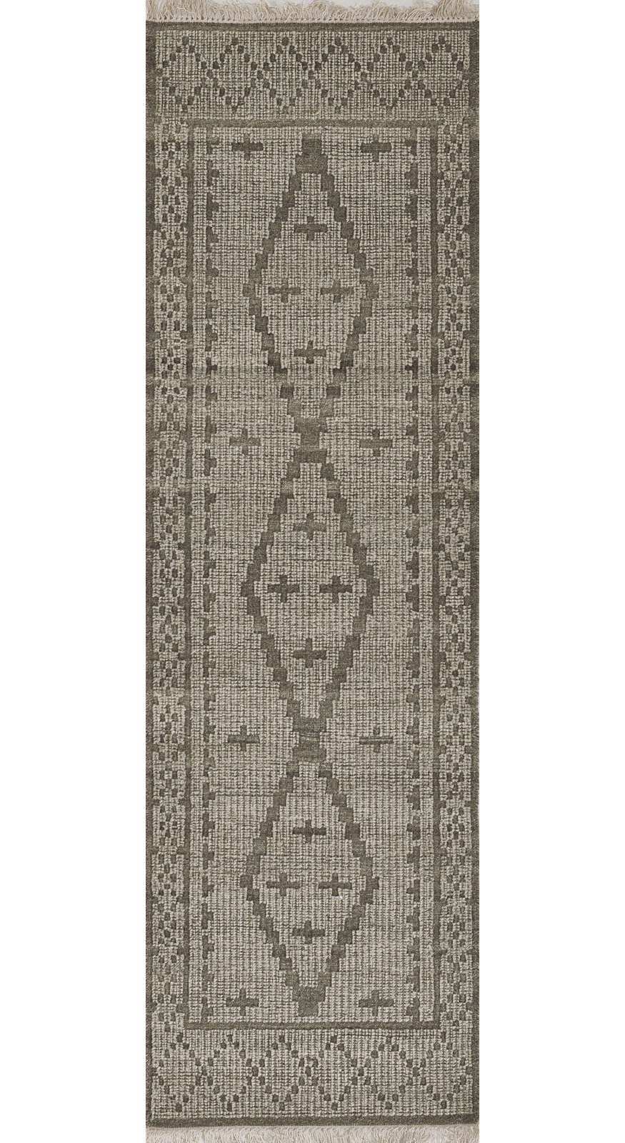 Messina Handmade Gray/Brown Rug, Runner 2'3" x 8'