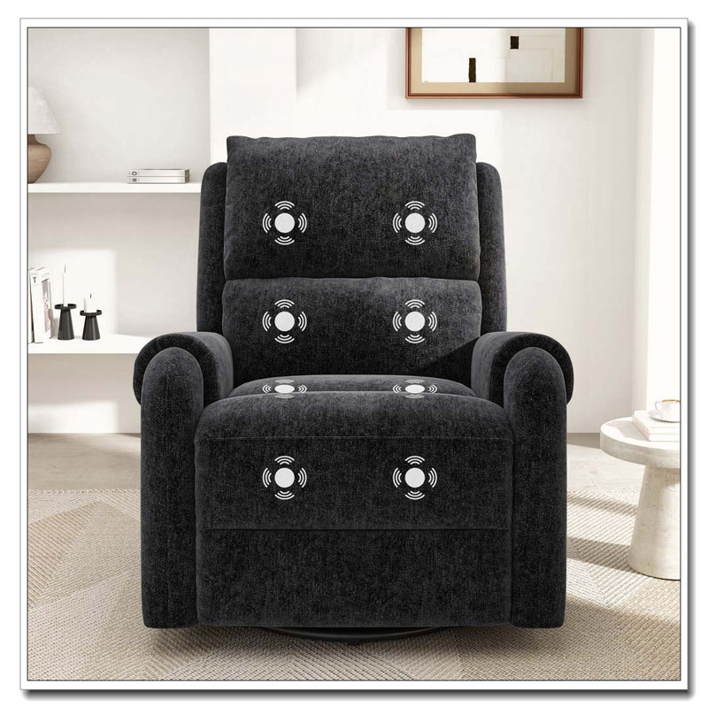 Manual Recliner Massage Recliner Chair, Black