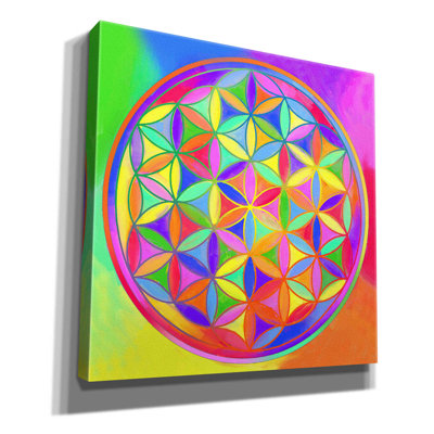 «Sacred Geo Flower of Life» par Howie Green, art mural sur toile