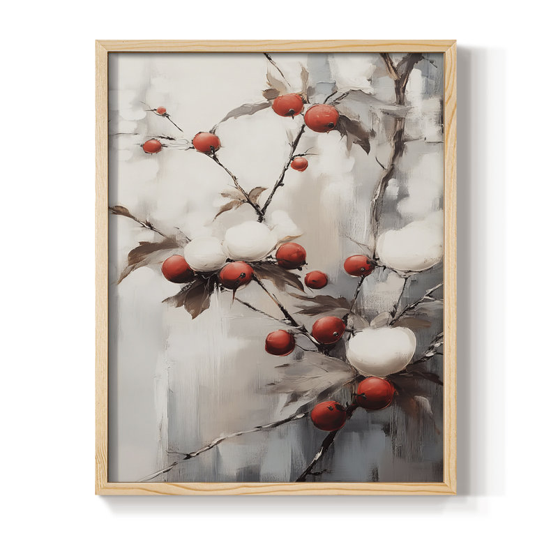 «Christmas Holiday Art», série 2-CXC III, reproduction encadrée - bois massif, Naturel, H 11 po x l 9 po